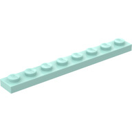 Lego destička 1x8, vodová (4245385)